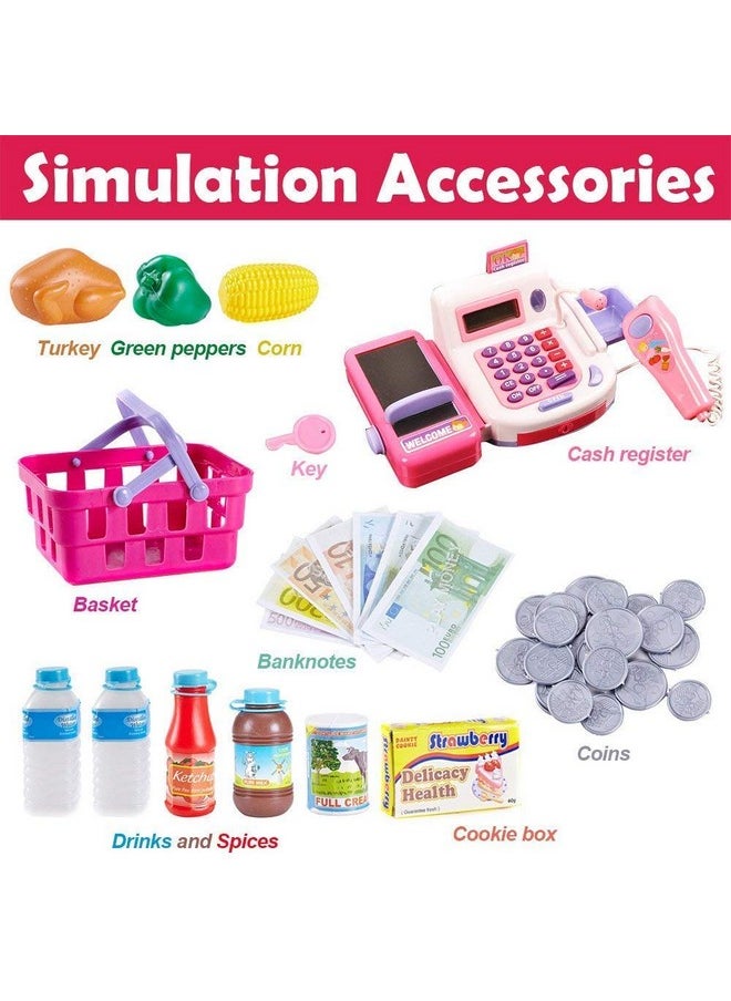 i-gadgets realistic educational cash register toy supermarket set with working calculator and sound- Multi color