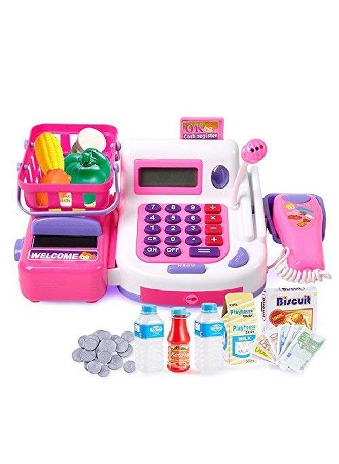 i-gadgets realistic educational cash register toy supermarket set with working calculator and sound- Multi color