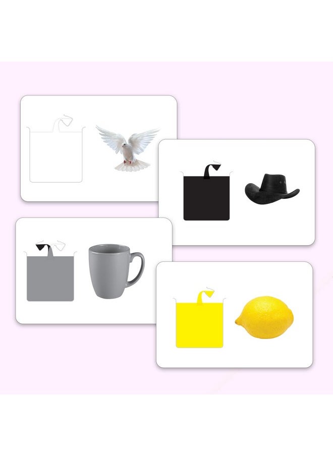 hungry brain Toddler Flash Cards Colours & Shapes, Double-Sided Flash Cards for Toddlers 1-4 Years, 24 Real Image Cards, Montessori Toys, Educational Preschool Learning Activities for Kids