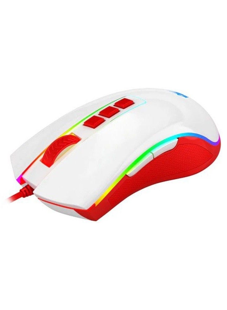 COBRA Wired Gaming Mouse M711C -White/Red