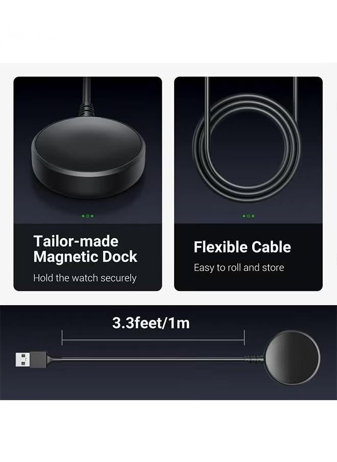 Smart Watch Charger, Compatible with Samsung Galaxy Watch 4/3/Active 2/Active Charger, Replacement USB Charging Cable Cord Dock for Samsung Galaxy Watch 4/Galaxy Watch 3