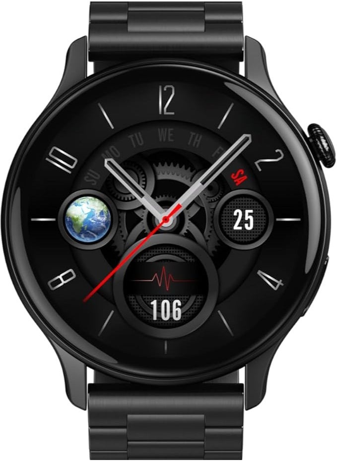 OTTETO WATCH4 BLACK Watch4 Classic Smart Watch, Rotating Bezel, Health Monitoring, Fitness Tracker, Bluetooth, 42mm, Black (UK Version)