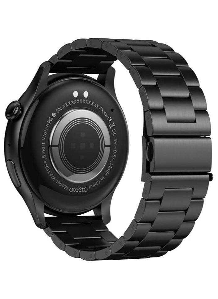 OTTETO WATCH4 BLACK Watch4 Classic Smart Watch, Rotating Bezel, Health Monitoring, Fitness Tracker, Bluetooth, 42mm, Black (UK Version)