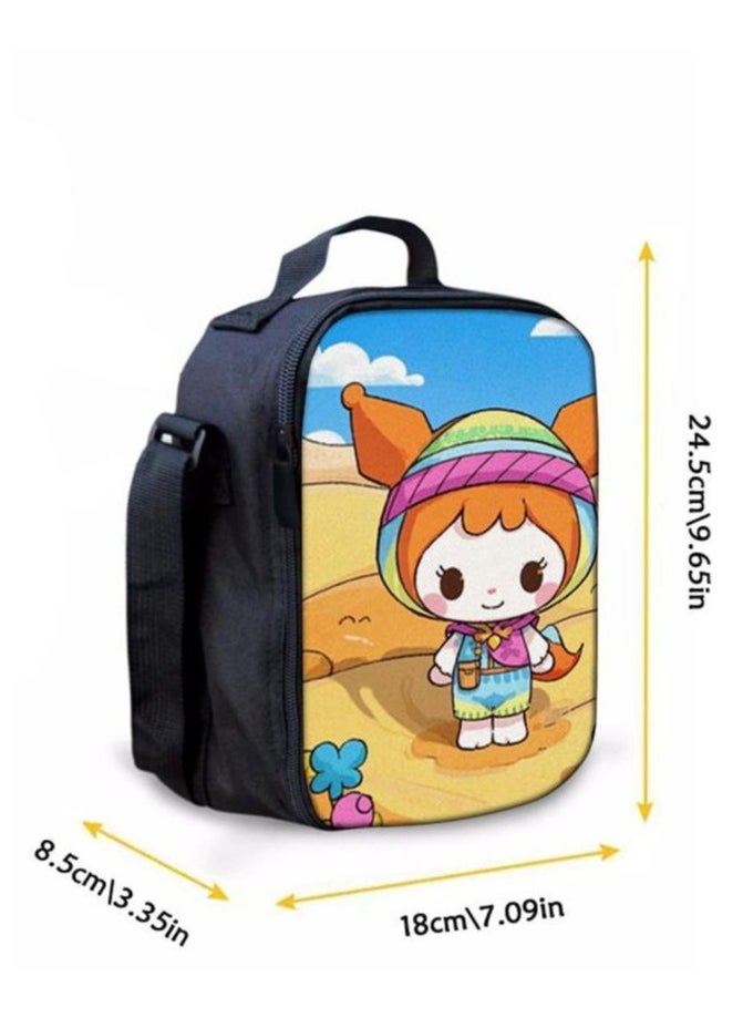 Cartoon three-piece schoolbag with zipper - 779