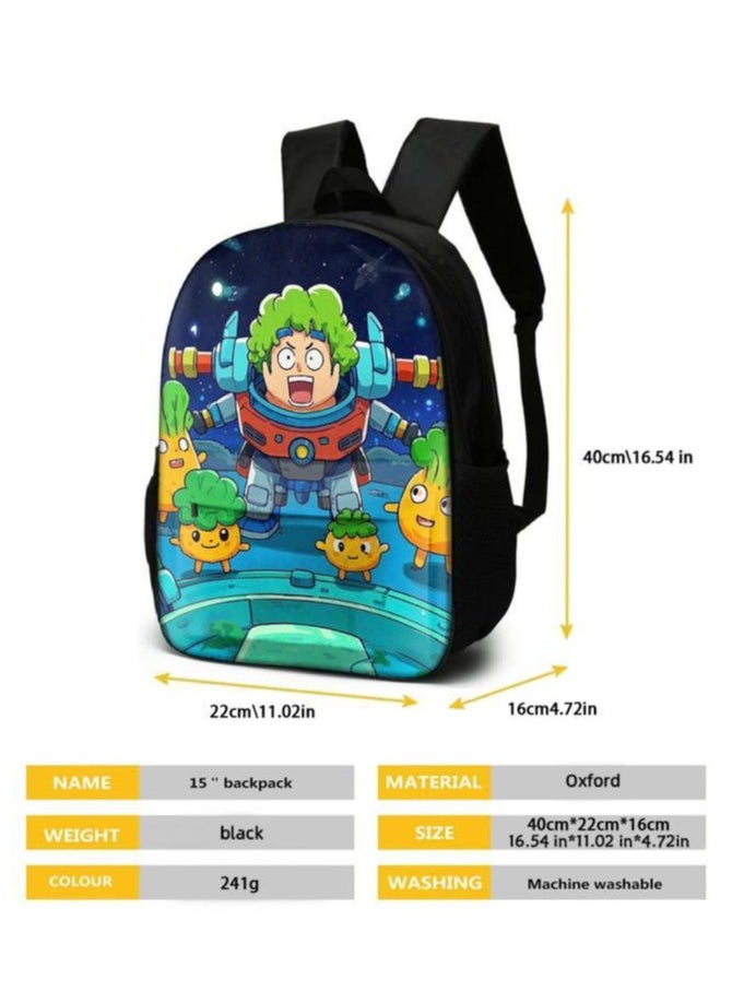 Cartoon three-piece schoolbag with front pocket - 1203