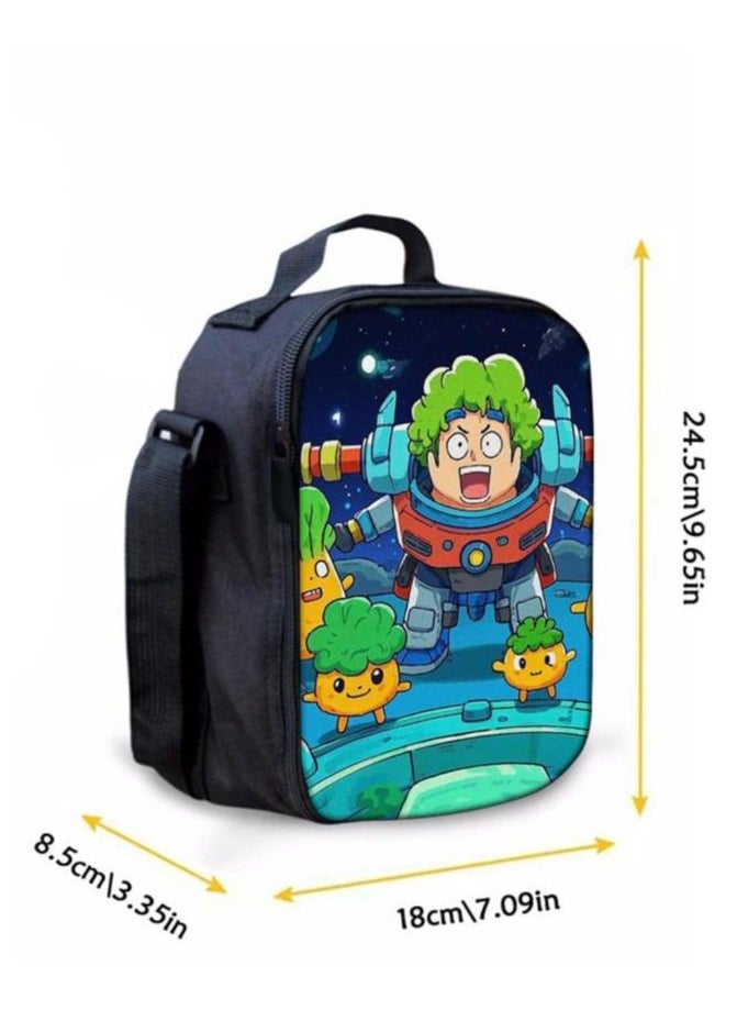 Cartoon three-piece schoolbag with front pocket - 1203