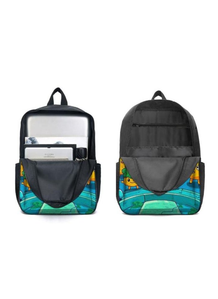 Cartoon three-piece schoolbag with front pocket - 1203