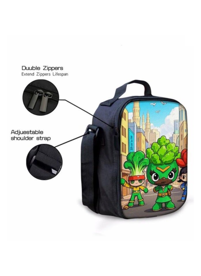 Cartoon three-piece schoolbag with zipper - 892