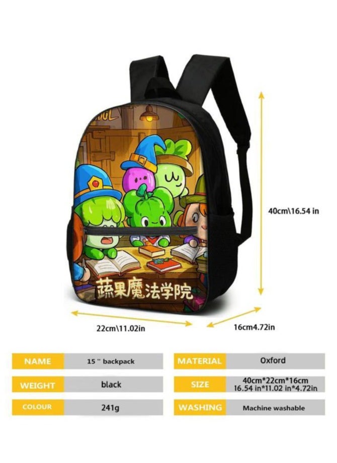 Cartoon three-piece schoolbag with zipper - 720