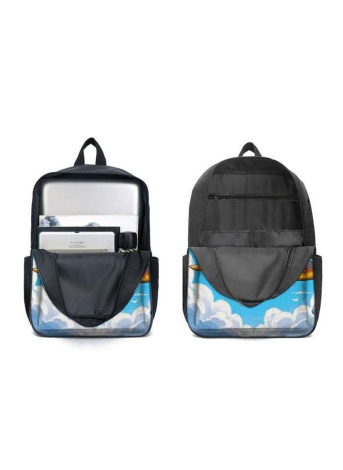 Cartoon three-piece schoolbag with zipper - 715