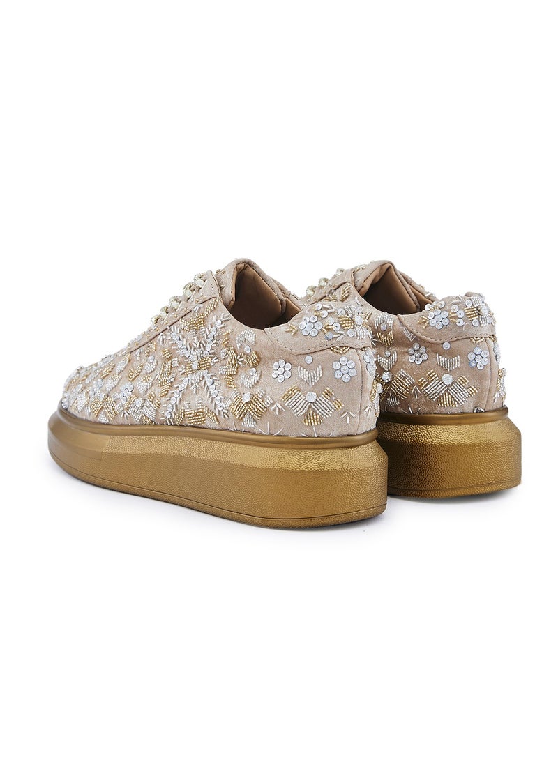 Anaar Me & Mine Classic Sneakers, Womens Festive, Special Occasion and Partywear Premium Shoes