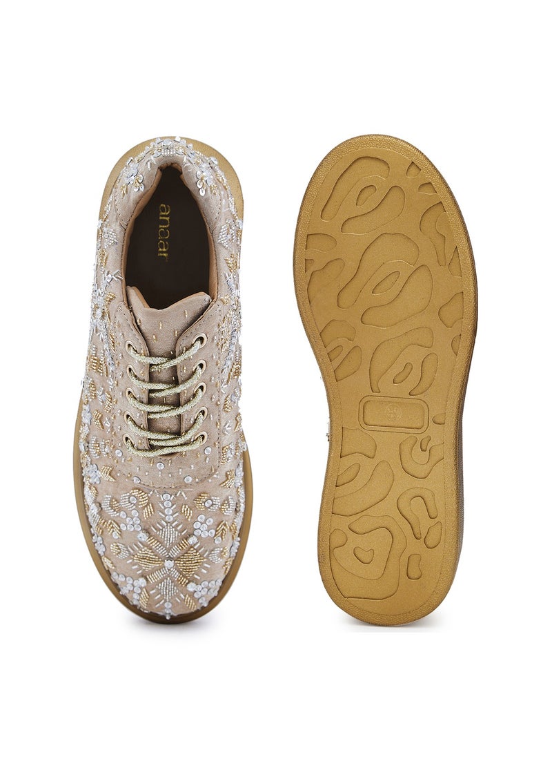 Anaar Me & Mine Classic Sneakers, Womens Festive, Special Occasion and Partywear Premium Shoes