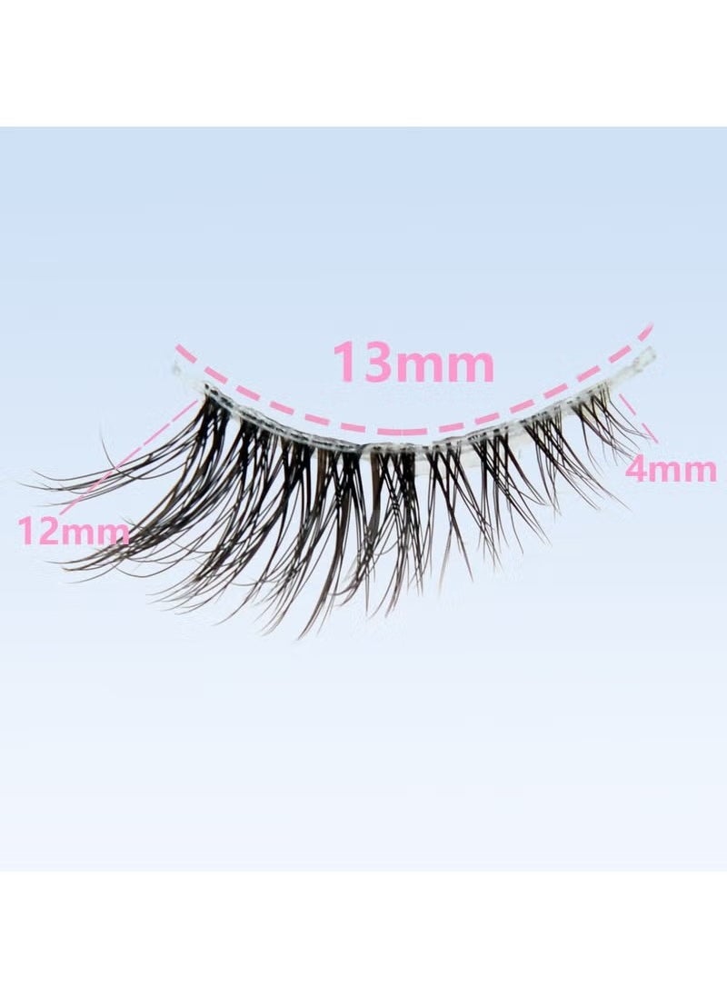 Cat Eye Lashes, Natural Half Lashes, False Eyelashes Set, Cat Eye 3D Artificial Lashes, Fluffy and Soft 10 Pairs Lash Set