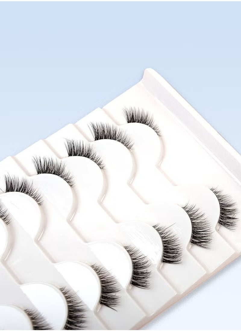 Cat Eye Lashes, Natural Half Lashes, False Eyelashes Set, Cat Eye 3D Artificial Lashes, Fluffy and Soft 10 Pairs Lash Set