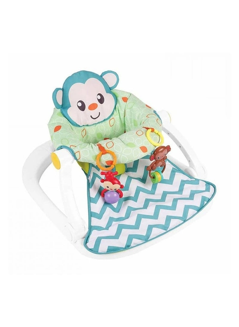 Sit Me Up Monkey Floor Baby Activity Play Seat with Toys