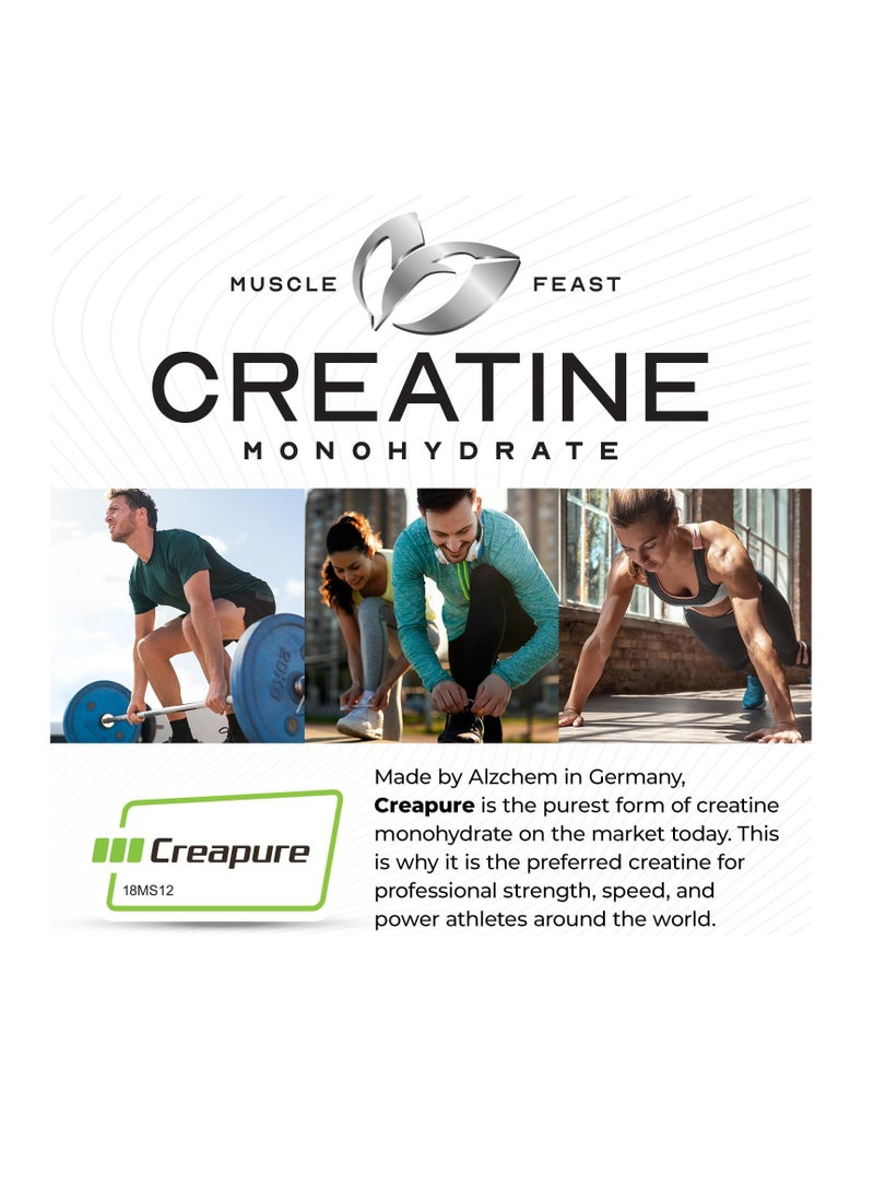 Creapure Creatine Monohydrate Powder, Vegan Keto Friendly Gluten-Free, Mass Gainer, Muscle Recovery Supplement And Best Creatine For Muscle Growth, Unflavored, 300G