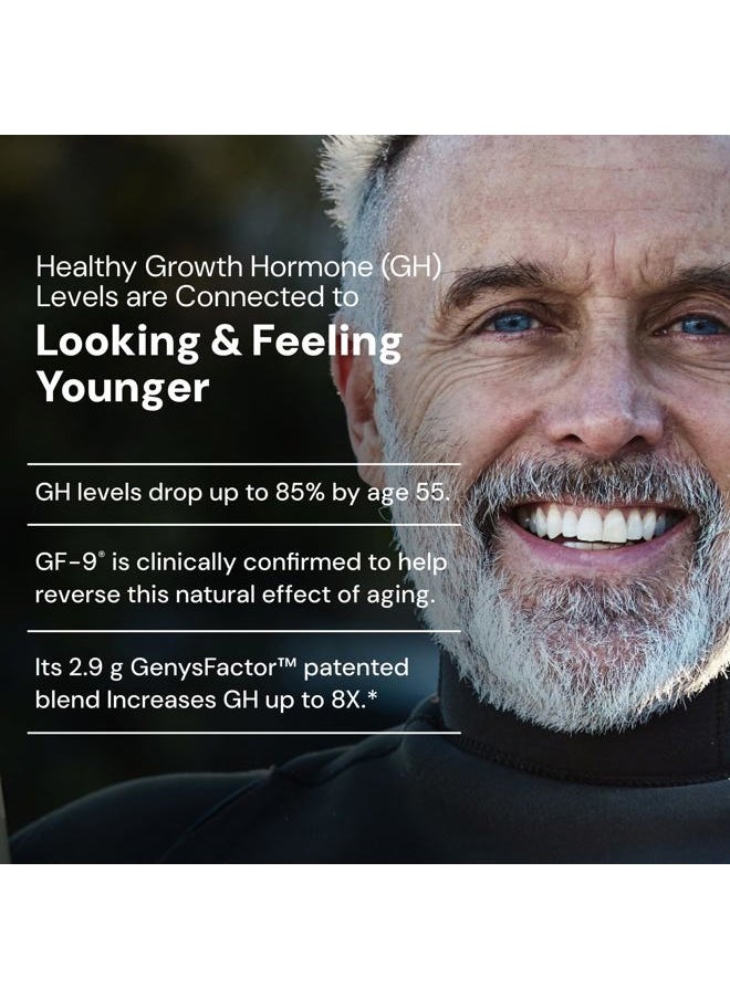 GF-9 – HGH Boosting Supplement for Men – Workout Complex for Men – Support Energy, Endurance, Sleep, 84 Ct (21-Day Supply)