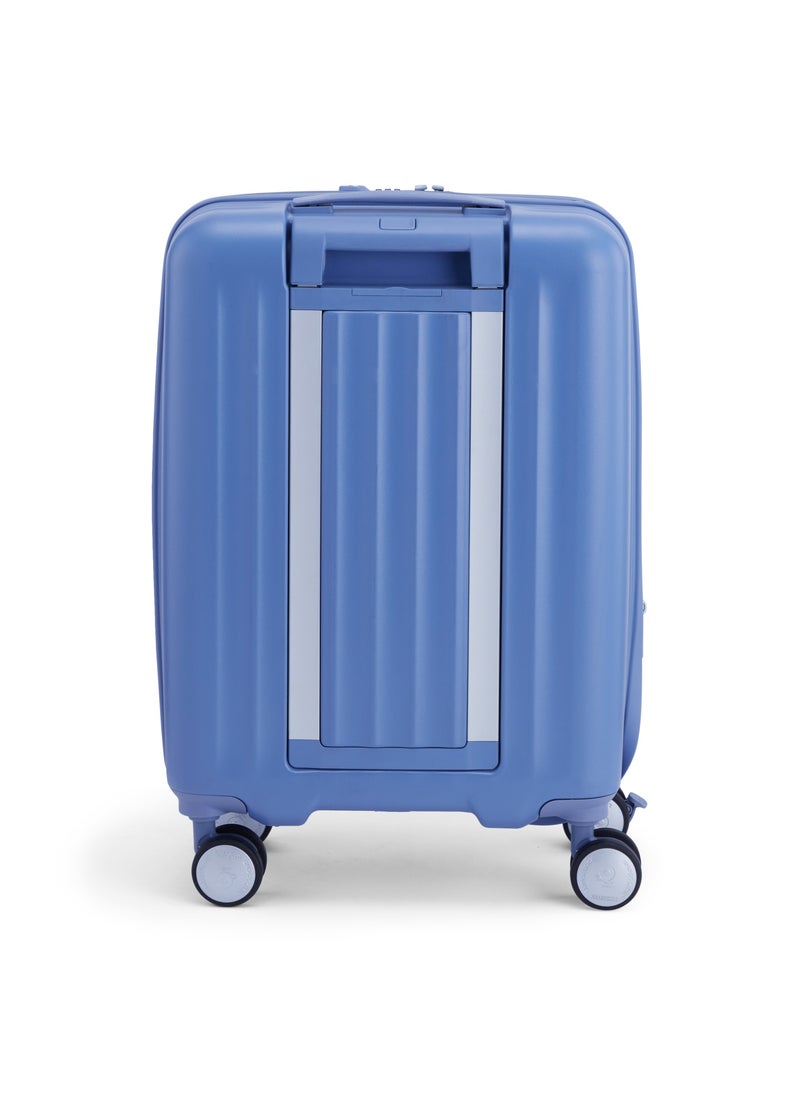 Trento Spinner 54cm Lightweight Hard Shell Cabin Luggage Trolly Bag TSA Lock 360° Wheels Blue