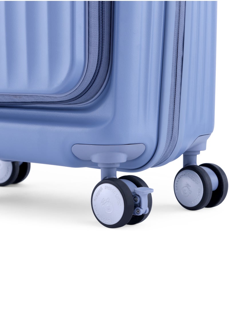 Trento Spinner 54cm Lightweight Hard Shell Cabin Luggage Trolly Bag TSA Lock 360° Wheels Blue
