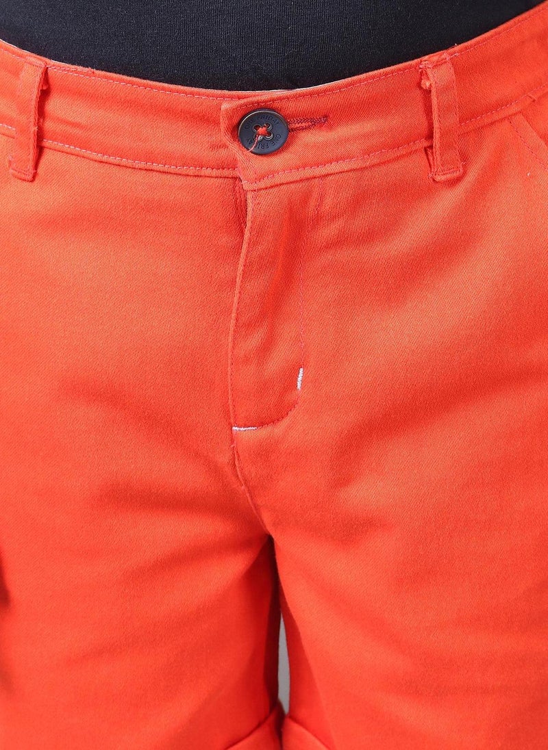 One Friday Kids Boys Red Cotton Shorts