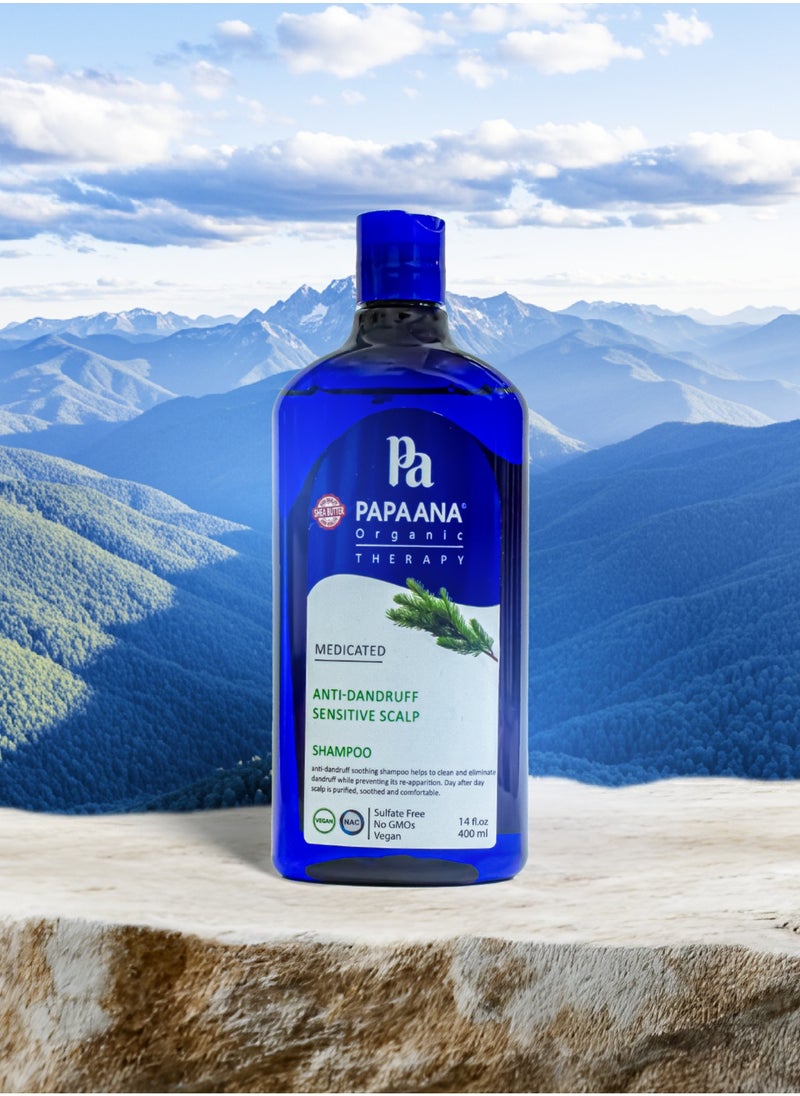 Anti-Dandruff Sensitive Shampoo with Shea Butter – 400ml, Gentle & Hydrating Solution for Sensitive Scalps with Shea Butter