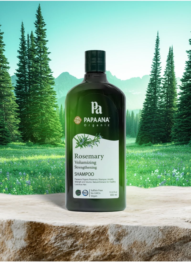 Rosemary Volumizing Strengthening Shampoo with Shea Butter – 400ml, Adds Volume & Strengthens for Fuller Hair with Shea Butter