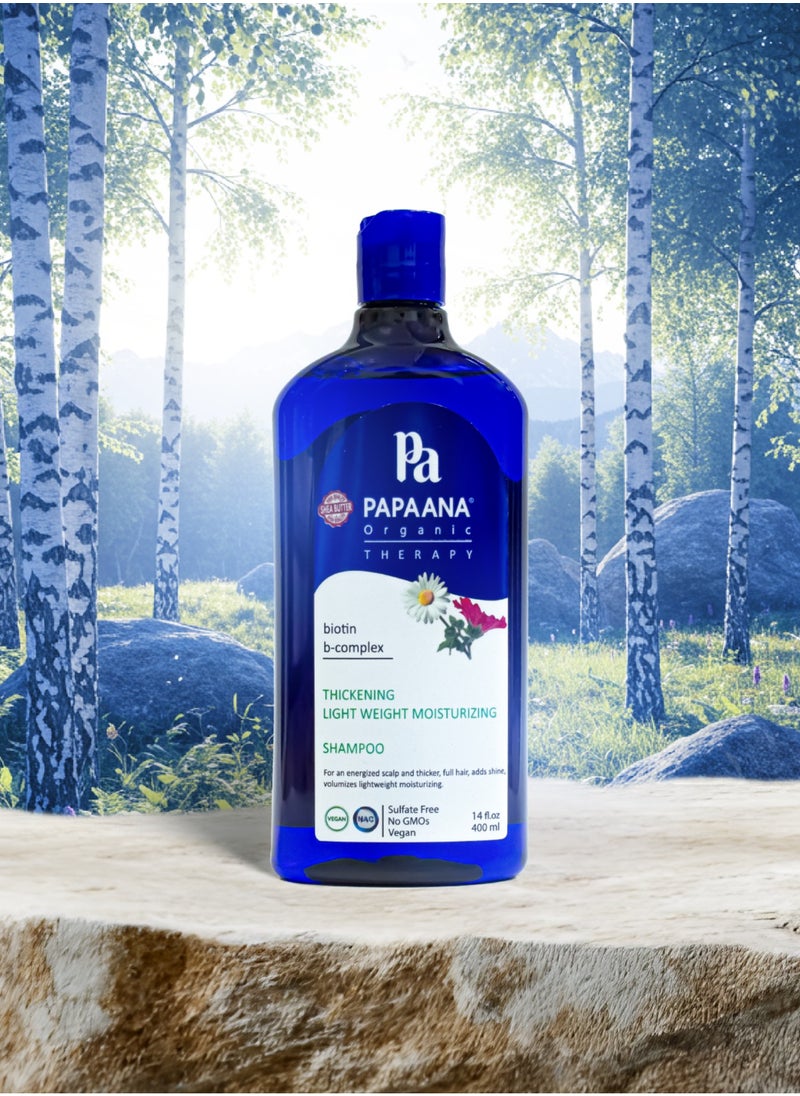 Thickening Lightweight Moisturizing Shampoo with Shea Butter – 400ml, Lightweight Hydration for Thicker, Fuller Hair with Shea Butter