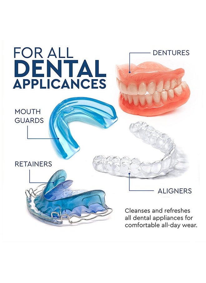 Retainer Cleaner，Retainer Cleaner Tablets Denture Cleaning Tablets for Dental Appliances and Night Mouth Guard Cleanser Removes Odors Stains Plaque-36Tablets