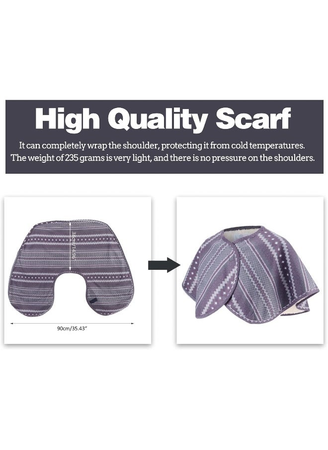 Semme Warm Shoulder Shawl Cape, Washable Neck Heat Pad Double-sided Plush Shoulder Shawl for Winter