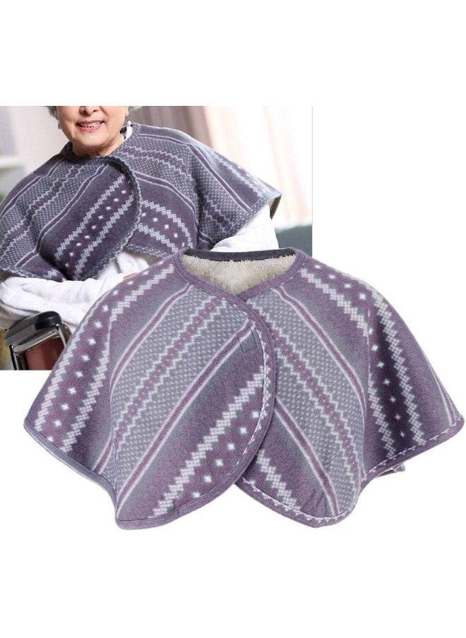 Semme Warm Shoulder Shawl Cape, Washable Neck Heat Pad Double-sided Plush Shoulder Shawl for Winter