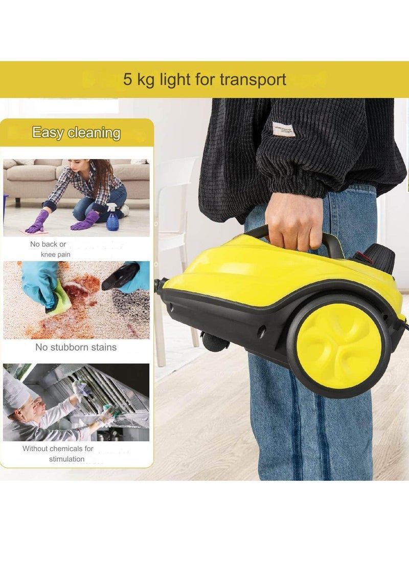 Steam Cleaner, 5Bar Steam Pressure, 5-8Min Heating Time, 2000W, 2L, for Floor Cleaning/Car Cleaning/Sofa Cleaning/Kitchen Cleaning/Toilet Cleaning/Washer Cleaning/Housekeeping