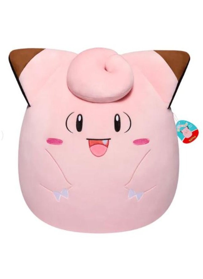 Squishmallows Pokemon Plush - Clefairy, 14 Inches