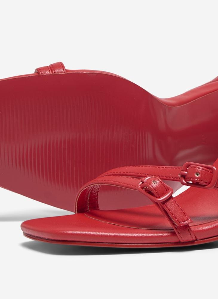 Onlaubrey-3 Pu Buckle Heeled Sandals