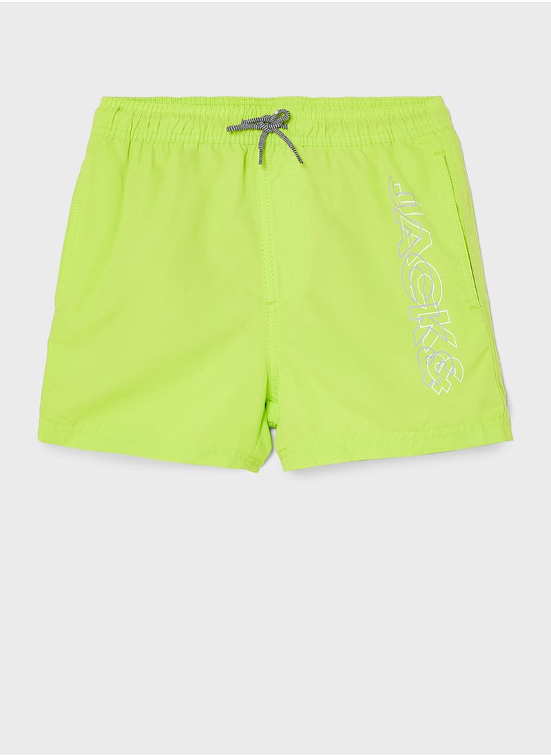 Youth Double Logo Swim Shorts
