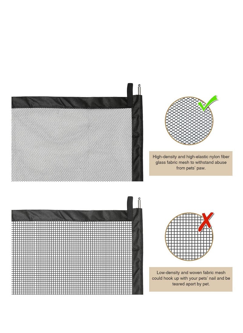 Pet Gate, Dog Isolation Net, Portable Foldable Pet Isolation Fence Dog Barrier Safety Fence Safety Magic Enclosure Net Extra Wide Retractable Adjustable Portable Folding Mesh Dog Gate