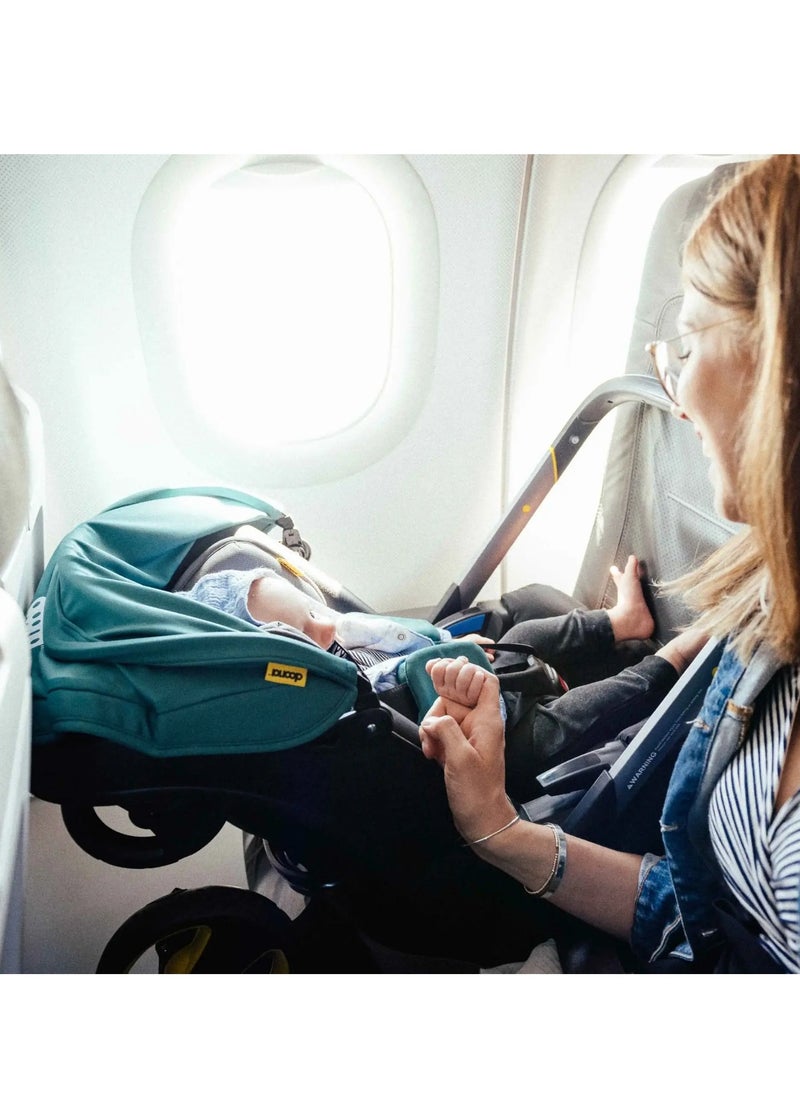 2-in-1 Baby Car Seat & Stroller Combo – Instant Convertible Travel System for Newborns to Toddlers | Ultra-Lightweight Rust-Free Aluminum Frame | Ergonomic Support with Side-Impact Protection | UPF 50+ Sun & Water-Resistant Canopy | Airplane & Public Transport Friendly | Compact, Space-Saving Design for Hassle-Free Travel | Stylish Modern Look with Charcoal Frame & Bold Colors