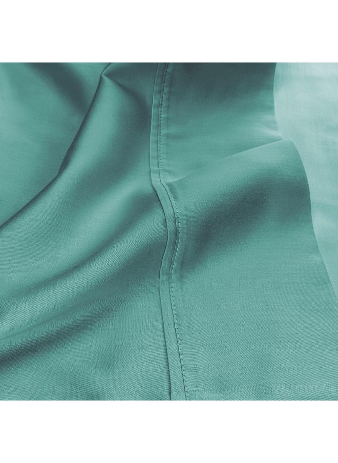 Superior 400 Thread Count Egyptian Cotton Material Sheets, Modern Solid Deep Pocket Soft Bed Sheet Set, Full, Teal