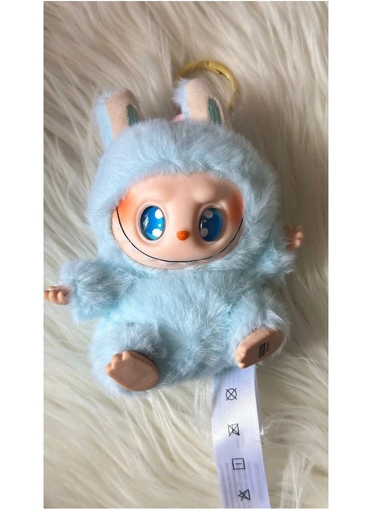Labubu Plush Toy，Labubu Second-Generation Party Series, Cute Keyring, 13cm