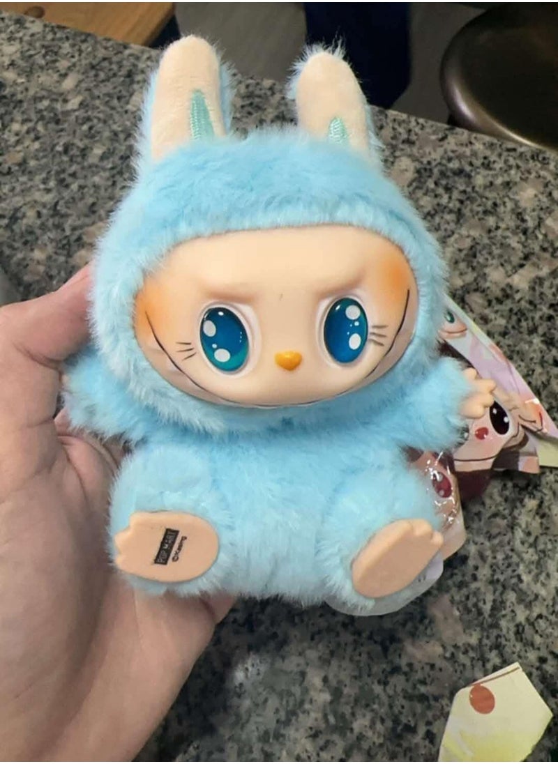 Labubu Plush Toy，Labubu Second-Generation Party Series, Cute Keyring, 13cm