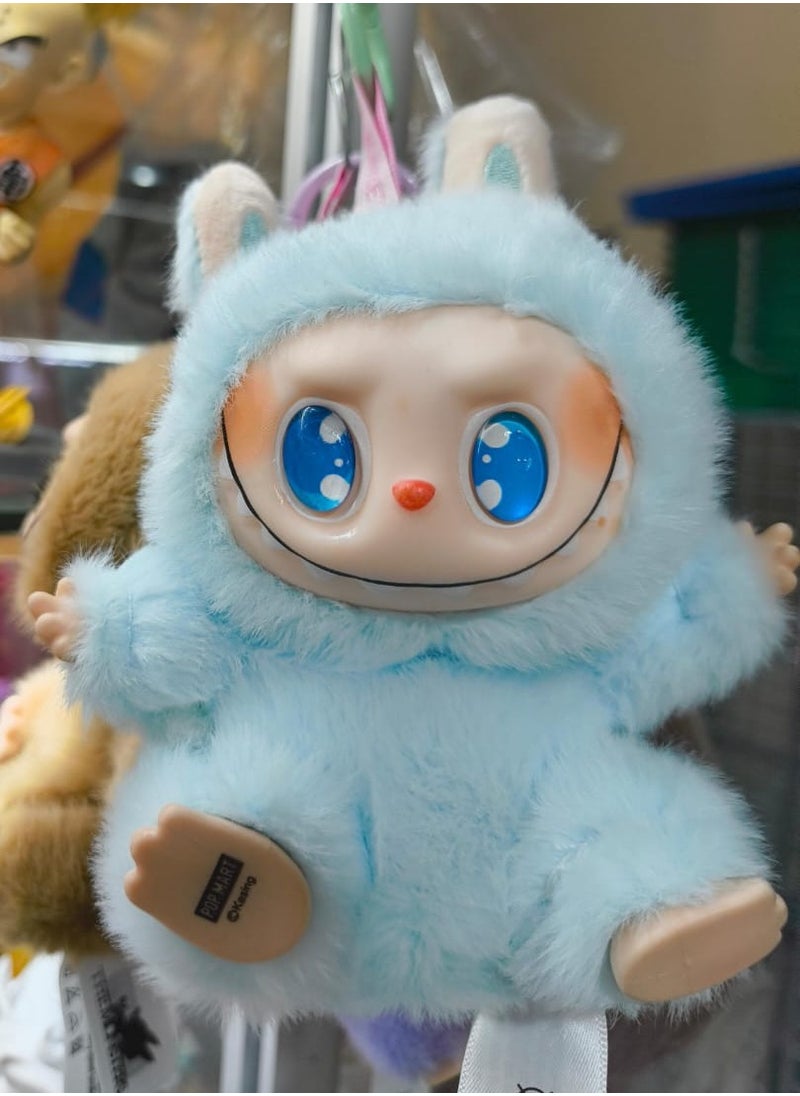 Labubu Plush Toy，Labubu Second-Generation Party Series, Cute Keyring, 13cm