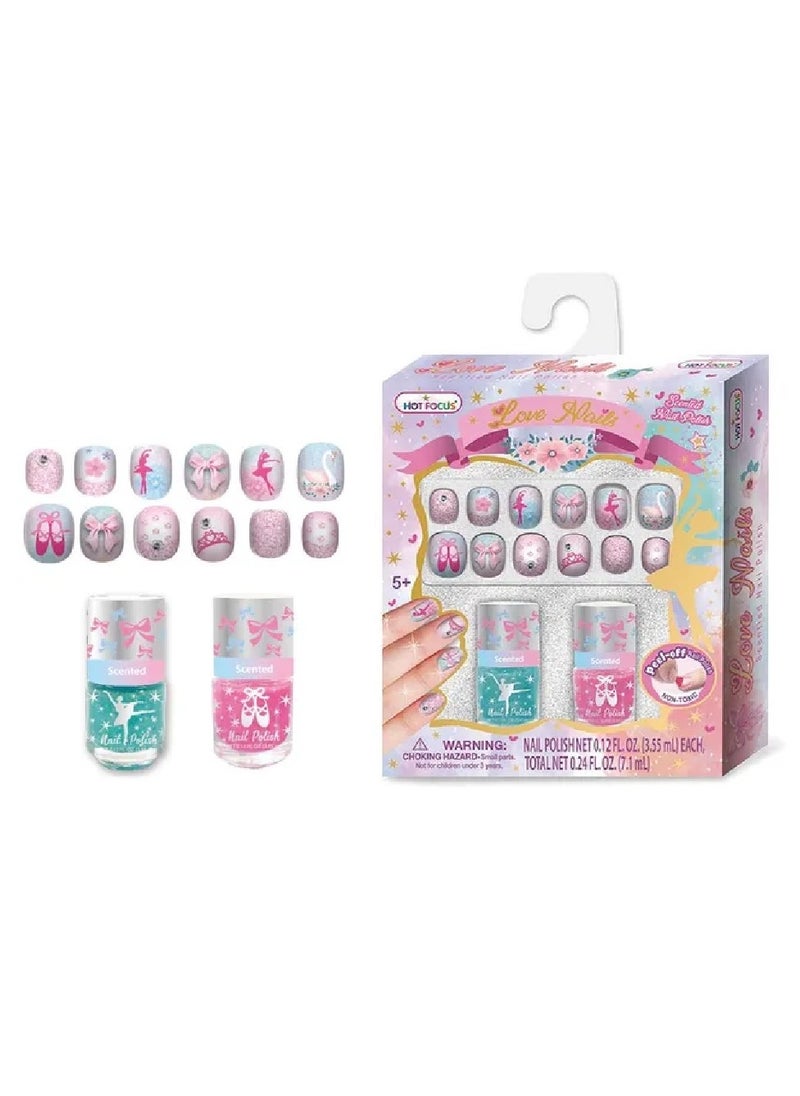 Hot Focus Love Nails & Scented Nail Polish Set