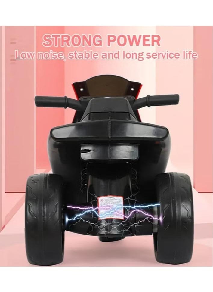 Kids Sports Motorcycle 6V Ride on Motorcycle with Hand Racing Foot Brake Light Wheel Kids Ride on Toys Children Electric Bike Red