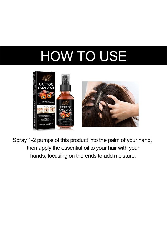 Batana Oil - Batana Oil For Hair Growth  - Batana Oil Organic for Healthy Hair - Repair Damaged Hair, Nourishes Thin Hair Scalp Skin and Loss Hair Growth Fir for All Hair Types - 30 ml