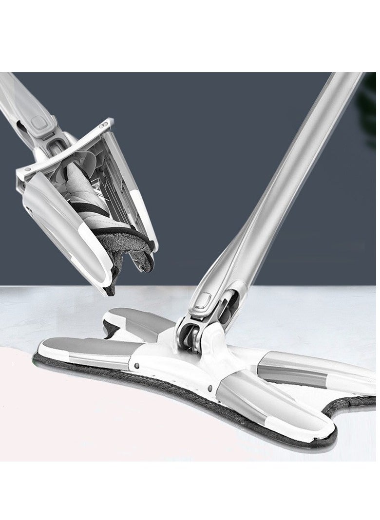 X-type Microfiber Floor Mop Hand-free Wash Spin Strong Water Absorption Cleaning Tools Long Handle Manual Extrusion Household