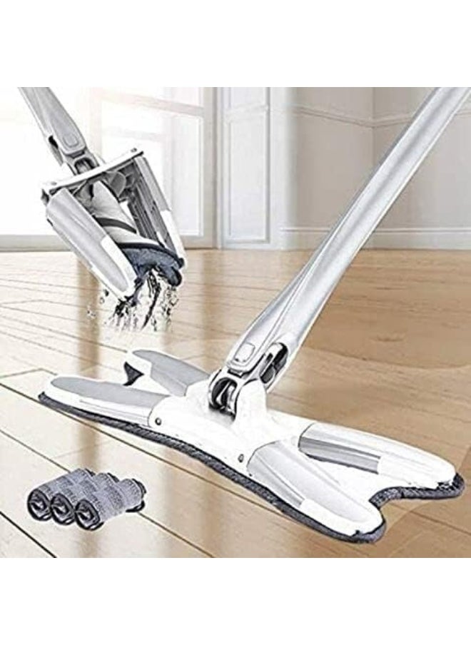 X-type Microfiber Floor Mop Hand-free Wash Spin Strong Water Absorption Cleaning Tools Long Handle Manual Extrusion Household