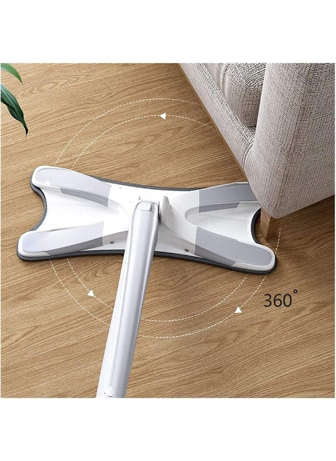 X-type Microfiber Floor Mop Hand-free Wash Spin Strong Water Absorption Cleaning Tools Long Handle Manual Extrusion Household