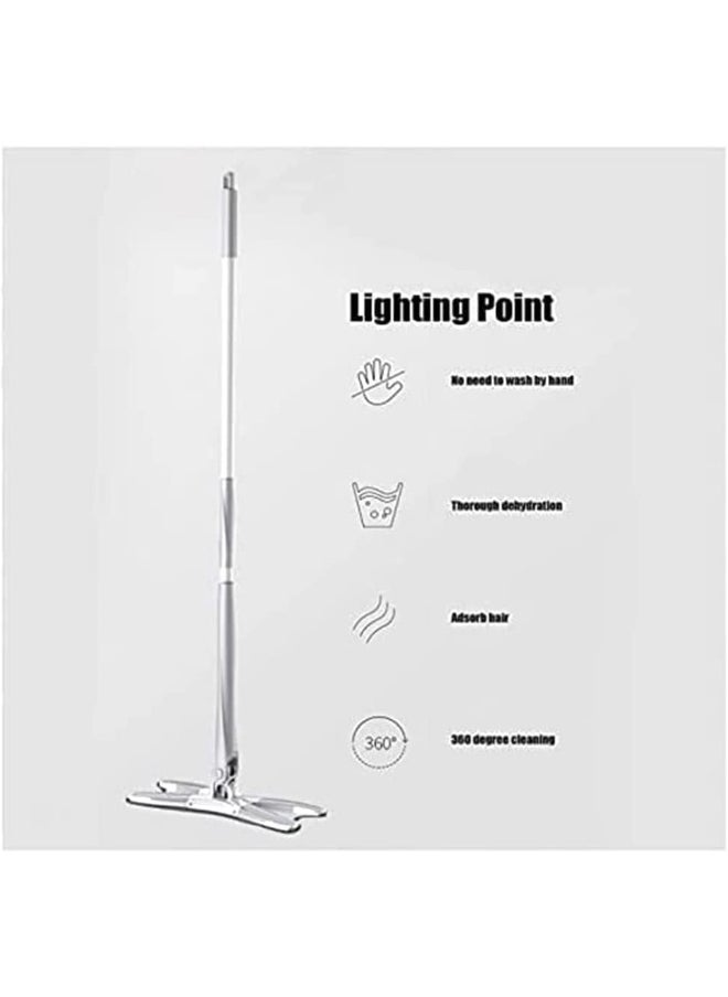 X-type Microfiber Floor Mop Hand-free Wash Spin Strong Water Absorption Cleaning Tools Long Handle Manual Extrusion Household