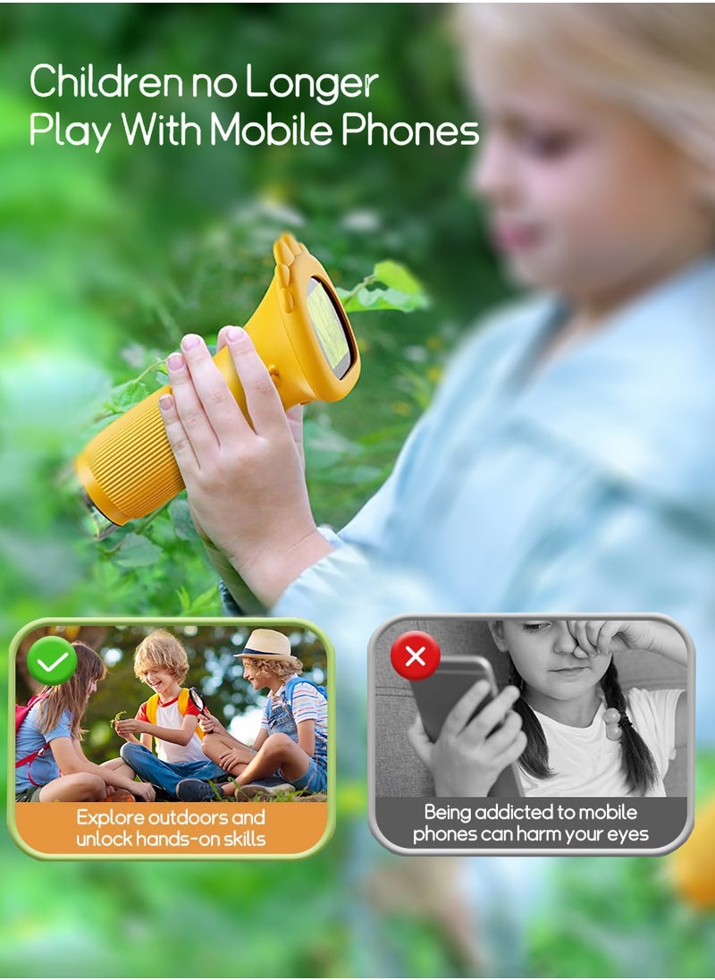 Kids Microscope Pocket Microscope - 1000X Portable Microscope for Kids | Photo and Video Mini Microscope | 2'' Digital Little Scientist Microscope for Kids Over 3 Years Old