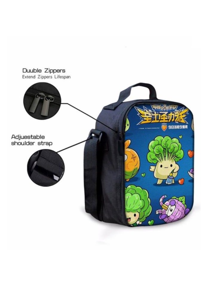 Cartoon three-piece schoolbag with front pocket - 777