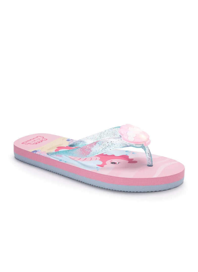 Printed T-Strap Slippers